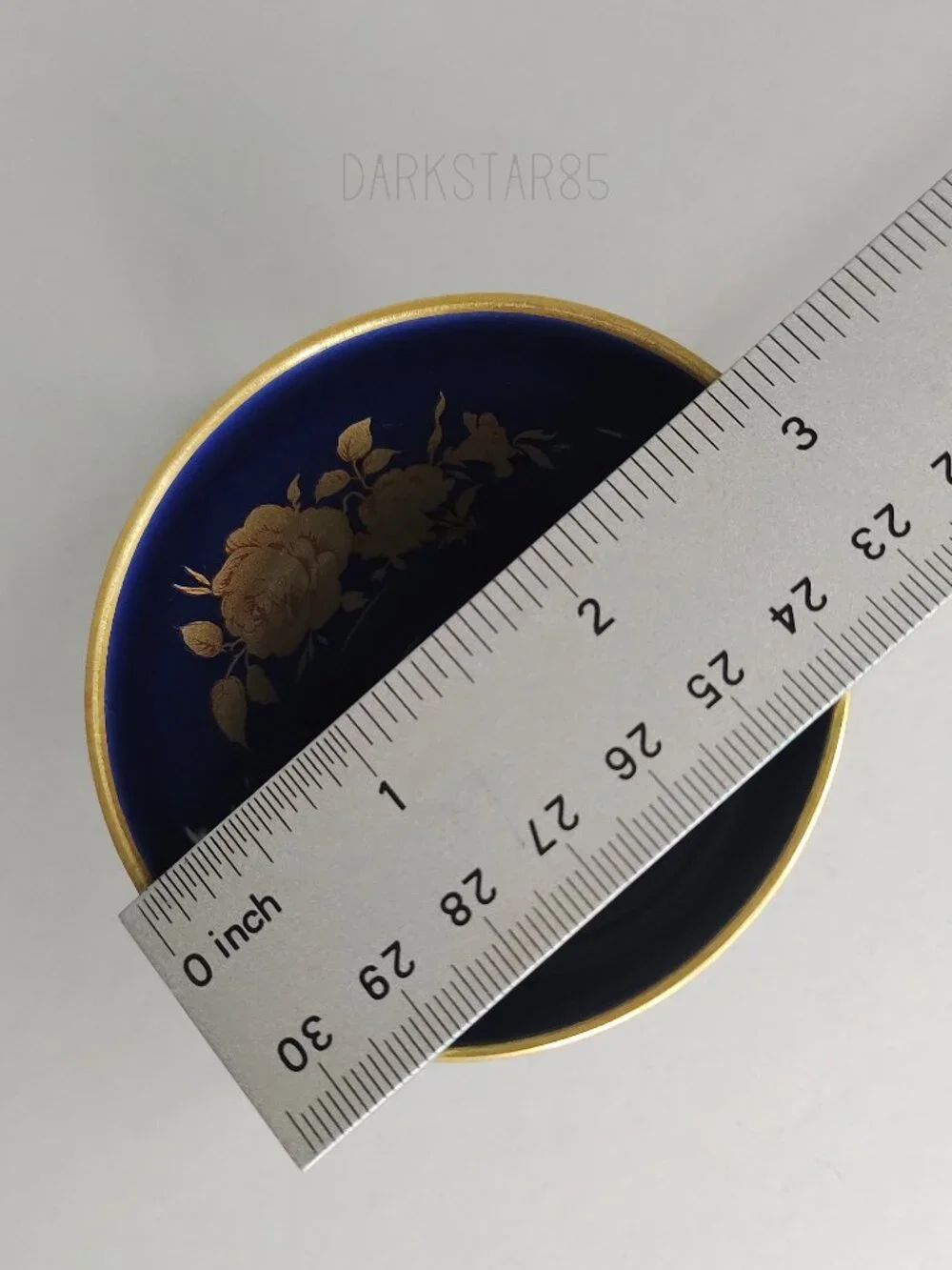Vintage Bareuther & Co. Waldassen Bavaria Echt Cobalt Floral Teacup and Saucer